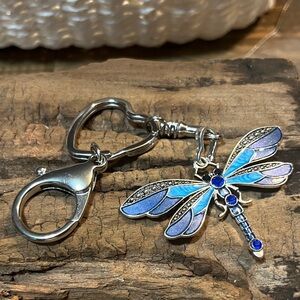 Blue Dragonfly Keychain